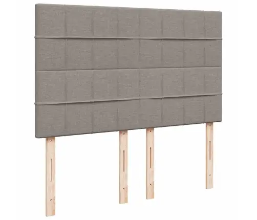 Osmaņu Gultas Rāmis Ar Matrača Pelēkbrūna 140X200 Cm Audums Vidaxl