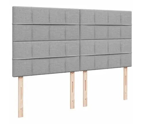 Osmaņu Gultas Rāmis Ar Matrača Gaiši Pelēks 160X200 Cm Audums Vidaxl