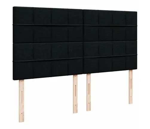 Osmaņu Gultas Rāmis Ar Matrača Melns 160X200Cm Audums Vidaxl