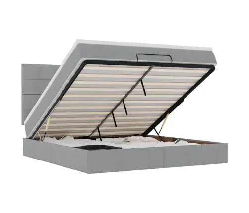 Osmaņu Gultas Rāmis Ar Matrača Gaiši Pelēks 180X200Cm Audums Vidaxl