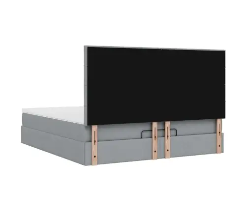 Osmaņu Gultas Rāmis Ar Matrača Gaiši Pelēks 180X200Cm Audums Vidaxl