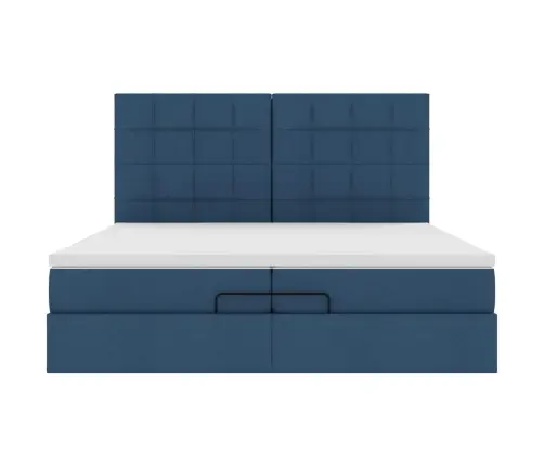 Ottomani Voodiraam Madratsitega, Sinise, 200X200cm Kangas