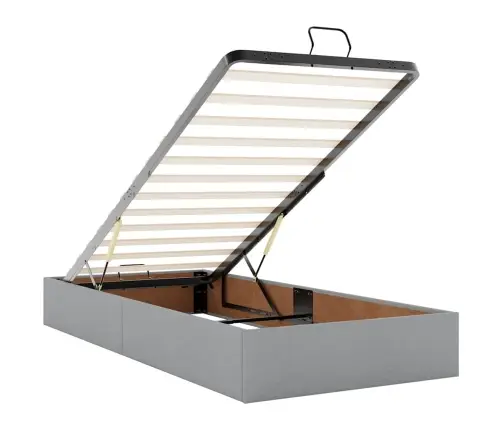 Osmaņu Gultas Rāmis Ar Matraci Gaiši Pelēks 80X200Cm Audums Vidaxl