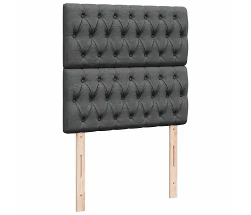 Osmaņu Gultas Rāmis Ar Matrača Tumši Pelēks 90X190 Cm Audums Vidaxl