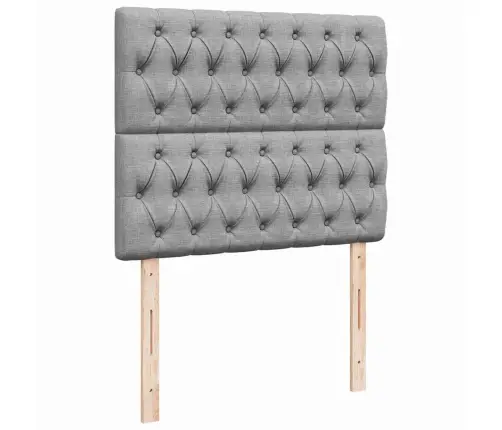 Osmaņu Gultas Rāmis Ar Matrača Gaiši Pelēks 120X190 Cm Audums Vidaxl