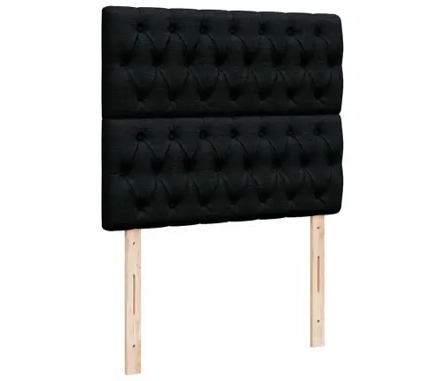 Osmanų Lova Su Čiužiniu, Juodas, 120X190cm Audinys