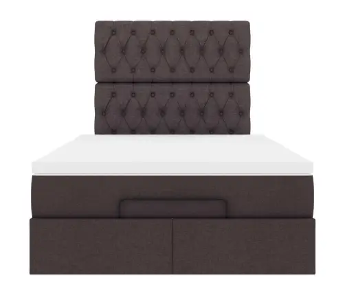 Osmaņu Gultas Rāmis Ar Matrača Tumši Pelēks 120X190 Cm Audums Vidaxl