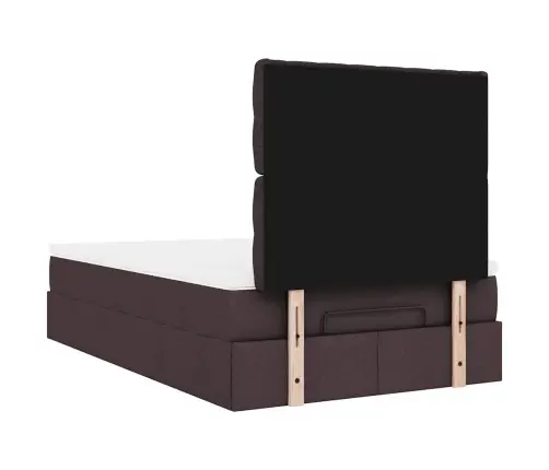 Osmaņu Gultas Rāmis Ar Matrača Tumši Pelēks 120X190 Cm Audums Vidaxl