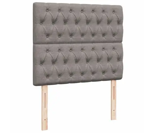 Osmaņu Gultas Rāmis Ar Matrača Pelēkbrūns 120X190Cm Audums Vidaxl