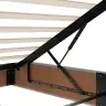 Osmaņu Gultas Rāmis Ar Matrača Gaiši Pelēks 120X200 Cm Audums Vidaxl