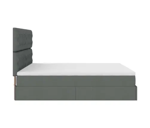 Ottomani Voodi Madratsiga, Tumehall, 160X200 cm Kangas