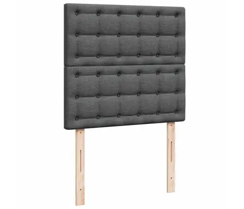 Osmaņu Gultas Rāmis Ar Matrača Tumši Pelēks 80X200 Cm Audums Vidaxl