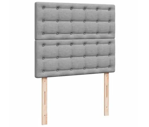 Osmaņu Gultas Rāmis Ar Matrača Gaiši Pelēks 120X190 Cm Audums Vidaxl