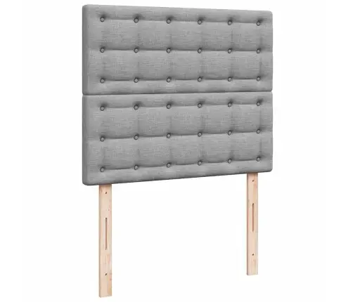 Osmaņu Gultas Rāmis Ar Matrača Gaiši Pelēks 120X200 Cm Audums Vidaxl