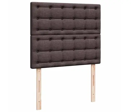 Osmaņu Gultas Rāmis Ar Matrača Tumši Brūns 120X200 Cm Audums Vidaxl