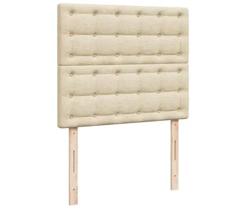 Osmaņu Gultas Rāmis Ar Matrača Krēmkrāsas 120X200Cm Audums Vidaxl