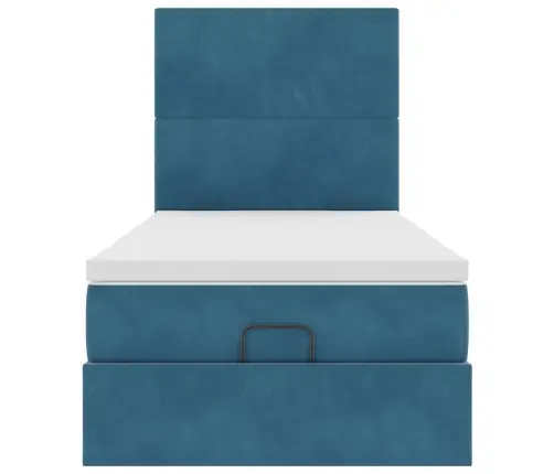 Osmaņu Gultas Rāmis Ar Matračiem Tumši Pelēks 100X200Cm Samts Vidaxl