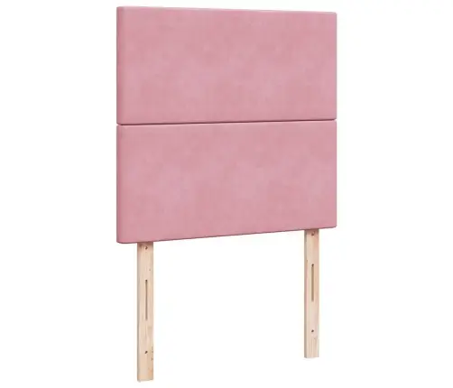 Osmaņu Gultas Rāmis Ar Matračiem Rozā 100X200Cm Samts Vidaxl