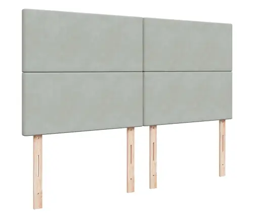 Osmaņu Gultas Rāmis Ar Matračiem Gaiši Pelēks 160X200Cm Audums Vidaxl