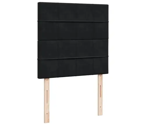 Osmaņu Gultas Rāmis Ar Matračiem Melns 80X200 Cm Samts Vidaxl