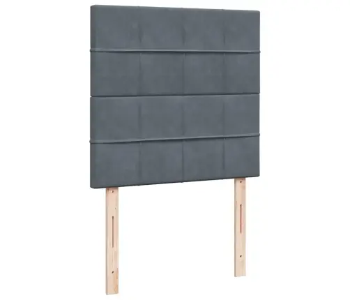 Osmaņu Gultas Rāmis Ar Matračiem Tumši Pelēks 90X200Cm Samts Vidaxl