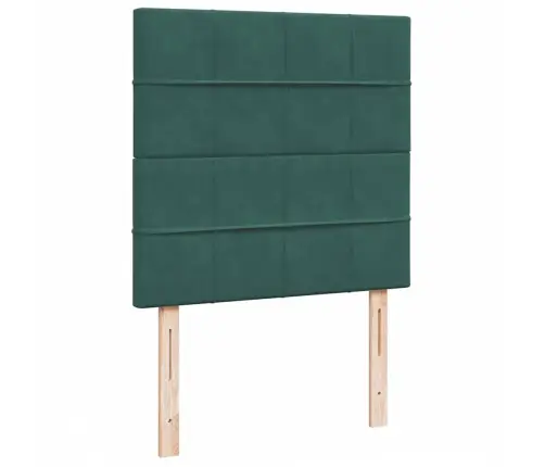 Osmanų Lovos Rėmas Su Čiužiniais, Žalias, 100X200cm Aksomas