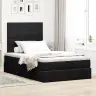 Osmaņu Gultas Rāmis Ar Matračiem Melns 120X190Cm Samts Vidaxl