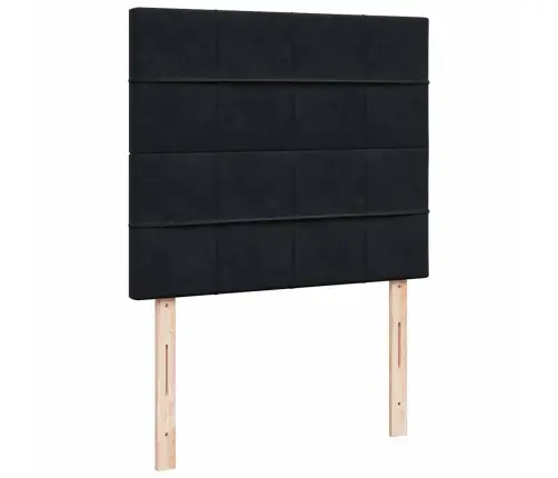 Osmaņu Gultas Rāmis Ar Matračiem Melns 120X190Cm Samts Vidaxl