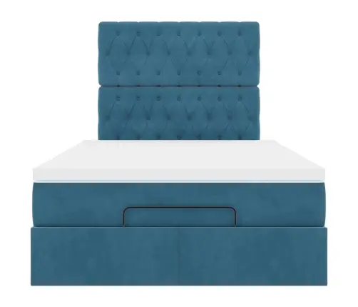 Osmaņu Gultas Rāmis Ar Matračiem Tumši Pelēks 120X200 Cm Samts Vidaxl