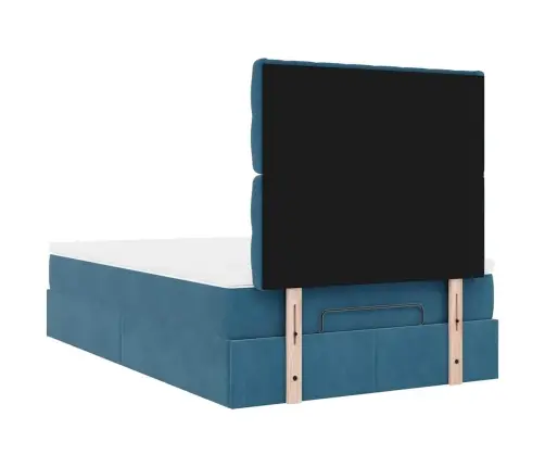 Osmaņu Gultas Rāmis Ar Matračiem Tumši Pelēks 120X200 Cm Samts Vidaxl