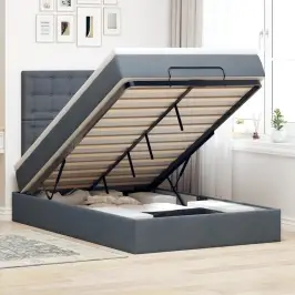 Osmaņu Gultas Rāmis Ar Matračiem Tumši Pelēks 120X190Cm Samts Vidaxl