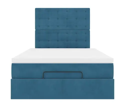 Osmaņu Gultas Rāmis Ar Matračiem Tumši Pelēks 120X200 Cm Samts Vidaxl