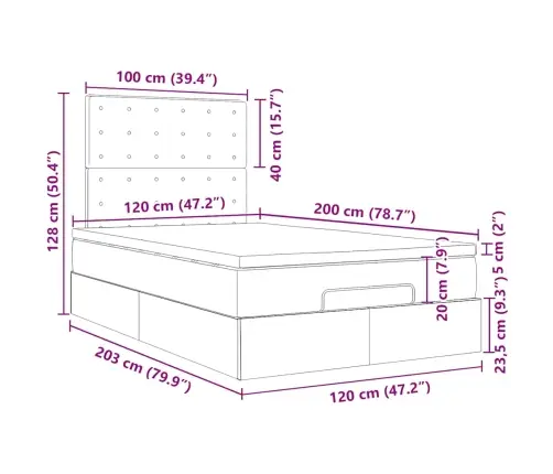 Osmaņu Gultas Rāmis Ar Matračiem Rozā 120X200Cm Samts Vidaxl