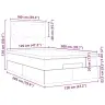 Osmaņu Gultas Rāmis Ar Matračiem Rozā 120X200Cm Samts Vidaxl