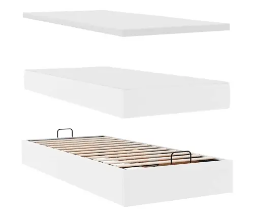 Osmaņu Gultas Rāmis Ar Matračiem Tīri Balts 180X200 Cm Vidaxl