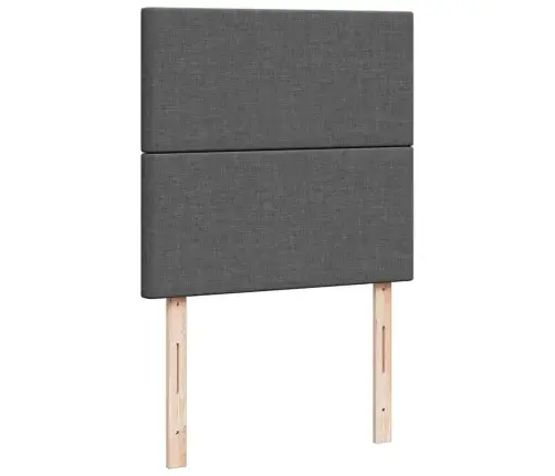 Osmaņu Gultas Rāmis Ar Matračiem Tumši Pelēks 180X200Cm Audums Vidaxl