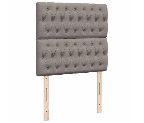 Osmaņu Gultas Rāmis Ar Matračiem Pelēkbrūns 200X200Cm Audums Vidaxl