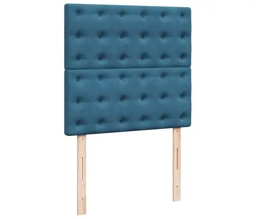 Osmaņu Gultas Rāmis Ar Matračiem Tumši Zils 180X200Cm Audums Vidaxl