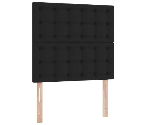 Osmaņu Gultas Rāmis Ar Matrača Melns 100X200Cm Mākslīgā Āda Vidaxl