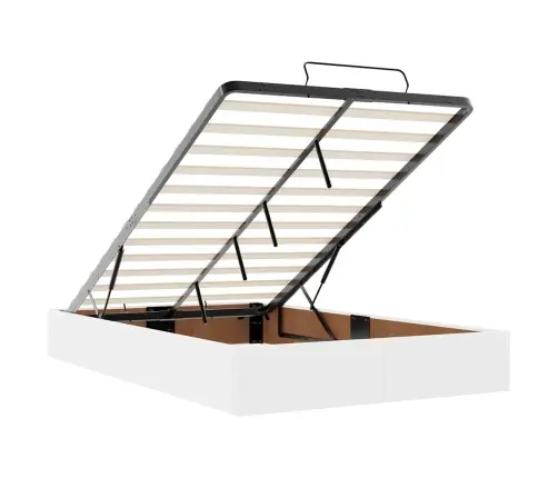 Osmaņu Gultas Rāmis Ar Matrača Balta 120X190Cm Mākslīgā Āda Vidaxl