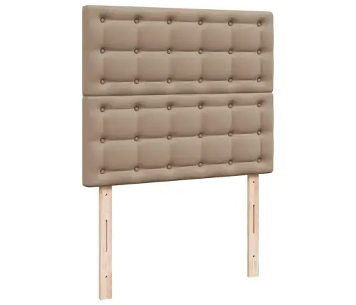 Osmaņu Gultas Rāmis Ar Matrača Kapučīno 120X190Cm Mākslīgā Āda Vidaxl