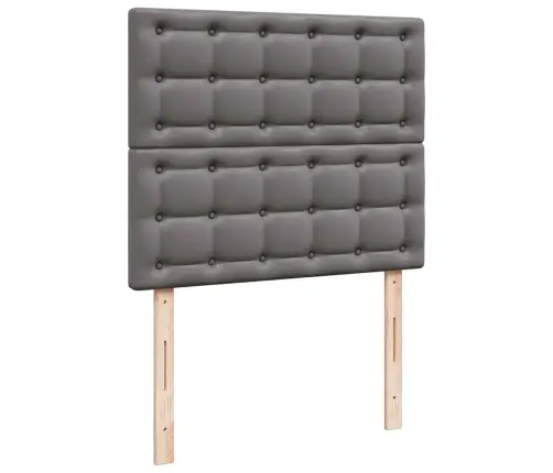 Osmaņu Gultas Rāmis Ar Matrača Pelēks 120X200Cm Mākslīgā Āda Vidaxl