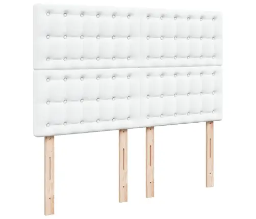 Osmaņu Gulta Ar Matraci Un Leds, Balts, 140X190 Cm Mākslīgā Āda Vidaxl