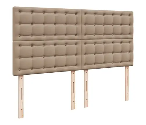 Osmaņu Gultas Rāmis Ar Matrača Kapučīno 160X200Cm Mākslīgā Āda Vidaxl