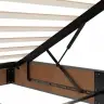 Osmaņu Gulta Ar Matraci&Leds, Tumši Pelēks, 120X190 Cm, Audums Vidaxl