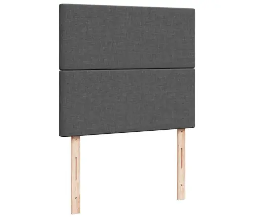 Osmaņu Gulta Ar Matraci&Leds, Tumši Pelēks, 120X190 Cm, Audums Vidaxl