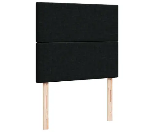 Osmaņu Gulta Ar Matraci&Leds, Melns, 120X190 Cm, Audums Vidaxl