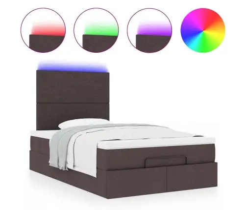 Osmaņu Gultas Rāmis Ar Matrača Tumši Pelēks 120X190 Cm Audums Vidaxl