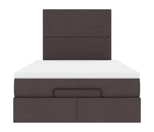 Osmaņu Gultas Rāmis Ar Matrača Tumši Pelēks 120X200 Cm Audums Vidaxl