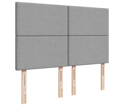 Osmaņu Gultas Rāmis Ar Matrača Gaiši Pelēks 140X200 Cm Audums Vidaxl